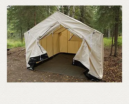 Glamping Canvas Water Proof Wall Tent For Family, Large Heavy Duty 100% Cotton Luxury Tent For Outdoor Camping