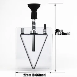 New Arabian Acrylic Shisha Set Contain Metal Tongs Silicone Hose Tobacco Bowl Smoking Narguile Chicha Hookah Set