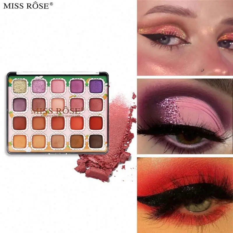 Colors Pink Eyeshadow Palette Matte Glitter Eye Shadow Pallet for Eyes Kawaii Cute Makeup Lasting Waterproof Cosmetic 15