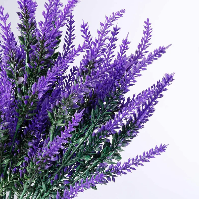 wholesale 38 CM Artificial Lavender Flowers Outdoor UV Resistant Fake Flowers No Fade Faux Plastic Plants