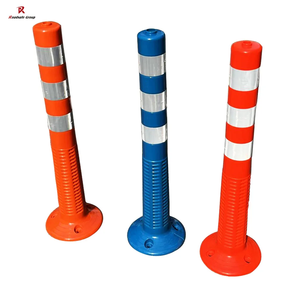 Safety Post Delineator Road Safety Bollard 750mm Flexible Bollard PU Traffic Post