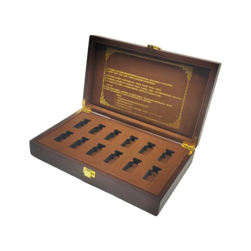 Factory direct sale luxury lacquered wooden box perfume essential oil wooden gift box packaging