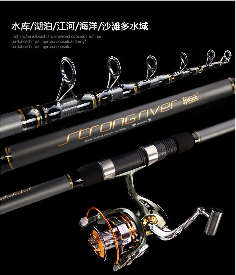 2.4/2.7/3.0/3.3/3.6/3.9/4.2/4.5/5.4M  telescopic Carbon Fiber Ultralight Fishing Pole  telescopic fishing rod