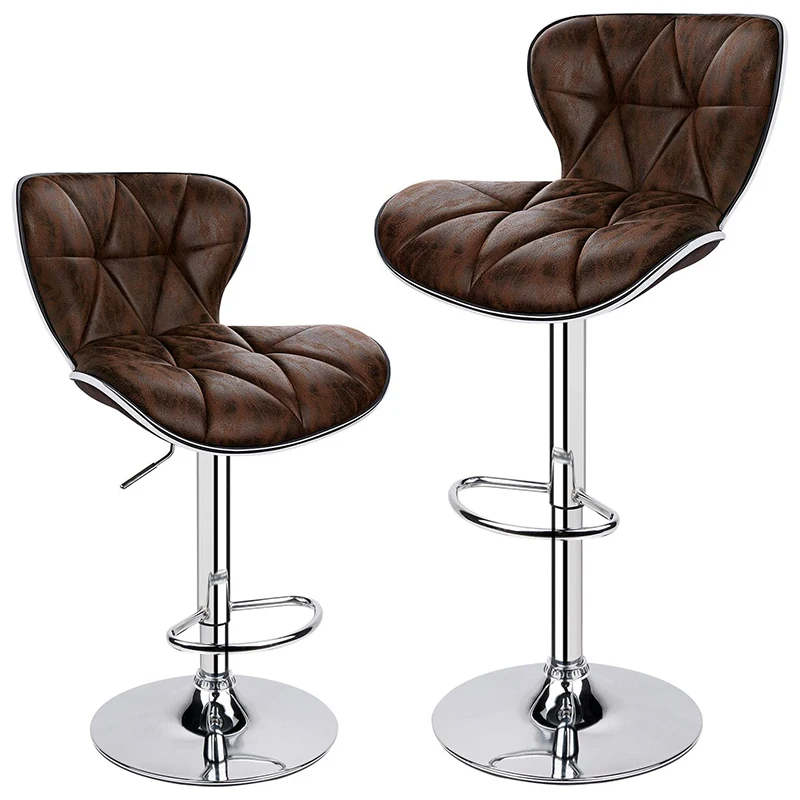 Custom Logo Modern Kitchen Counter Bar Stool Luxury adjustable Height Bar Chairs