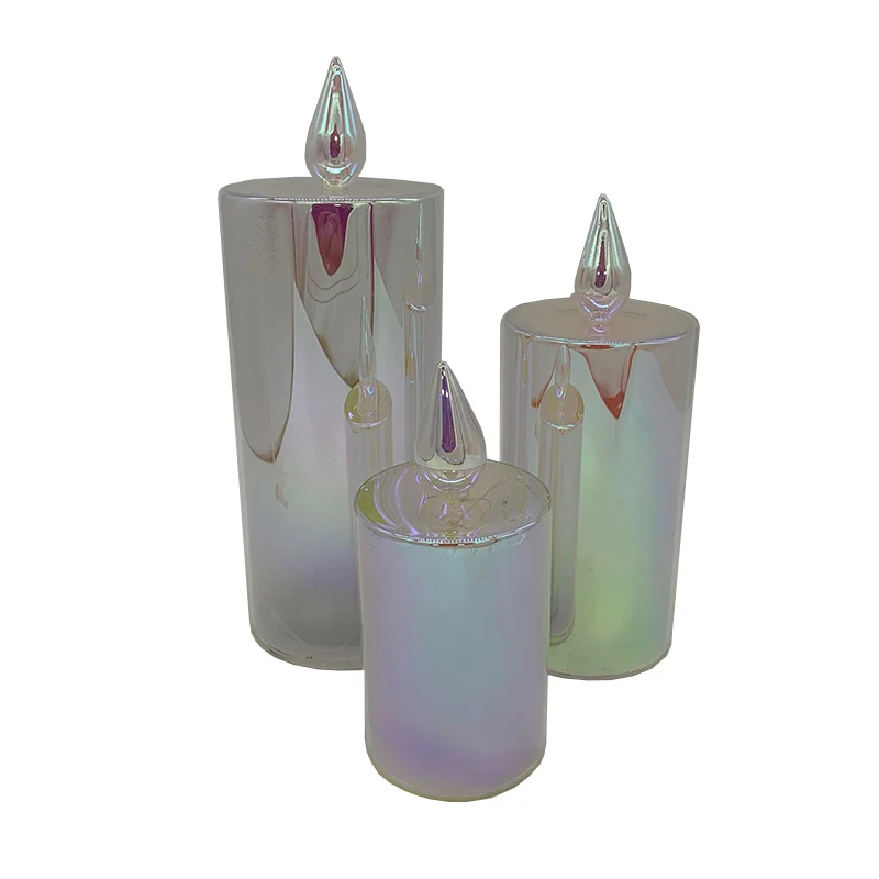 Wholesale Wax Pillar Moving Wick Electric White Twisted Led Candles