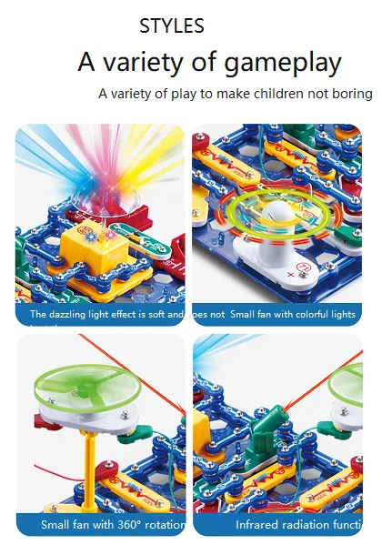 Electronic Blocks Diy Kits Integrated Circuit Building Blocks Switch Circuit Model Science Kits Kids Toys