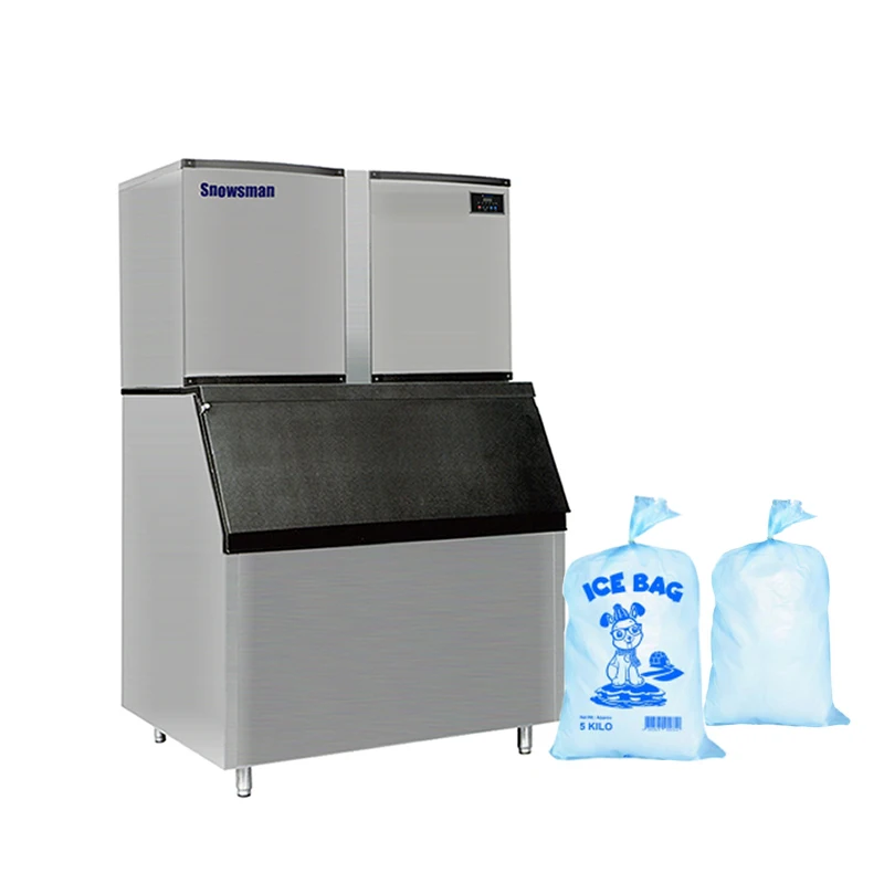 
Large commercial Cube ice maker 1000kg per day Vertical used ice making machine for Hotel 