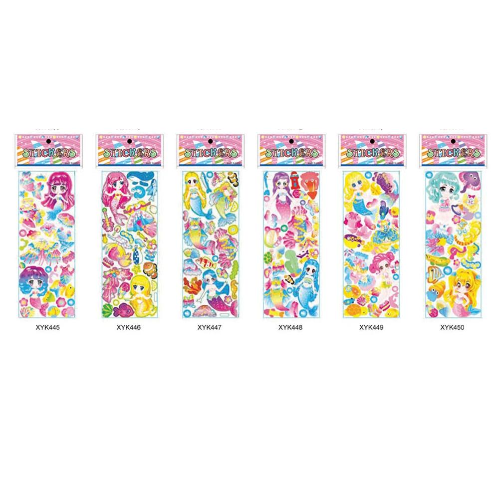 New hot waterproof high adhesive customized logo cartoon stickers packaging cartoon stickers