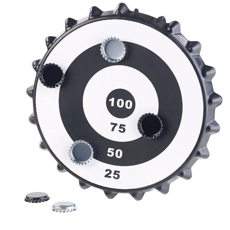 Magnetic Dart Board Game Magnet Target Beer Bottlecap Set Magnetic Dart Board