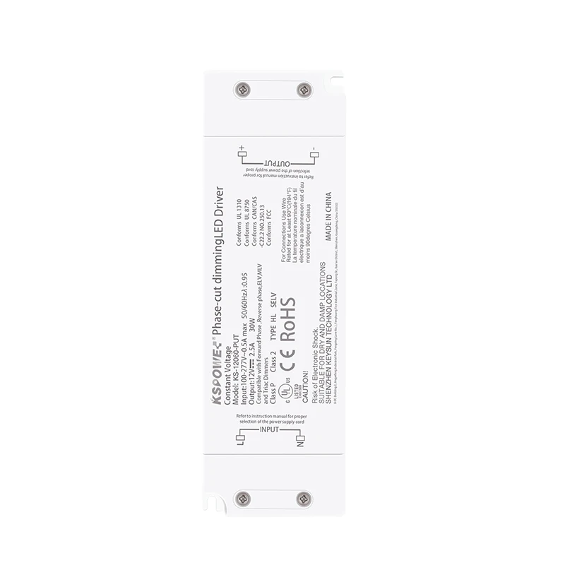 manufacturer Channel Single Output UL cUL CE RoHS certified dimmer LED Power Supply 12v 20W 40W Led constant voltage Driver