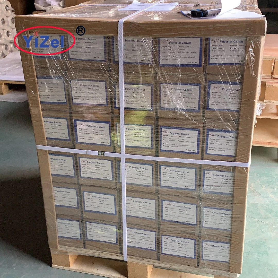 2024 best sales 1.52*50M pvc materials  glossy matte 380gsm cotton canvas eco solvent printing canvas