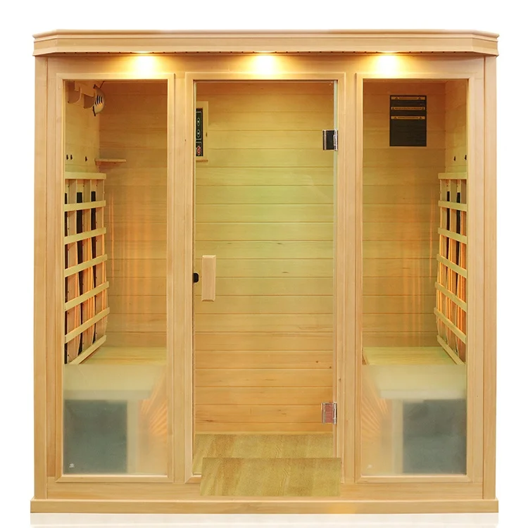 Горячая Распродажа инфракрасная сауна низкая EMF 4 человека сухая комнатная сауна шкаф для дома