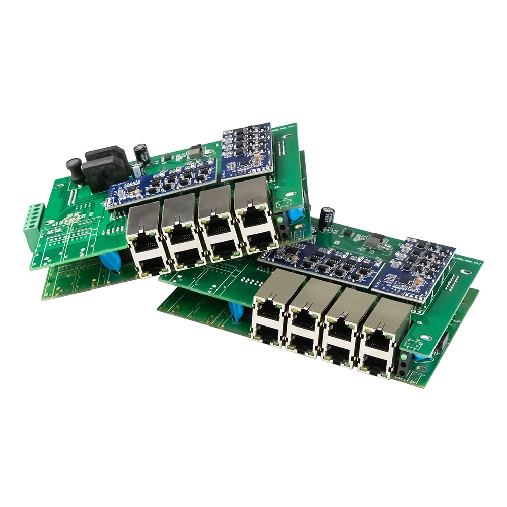 Industrial grade 8 port gigabit Ethernet switch PCB board