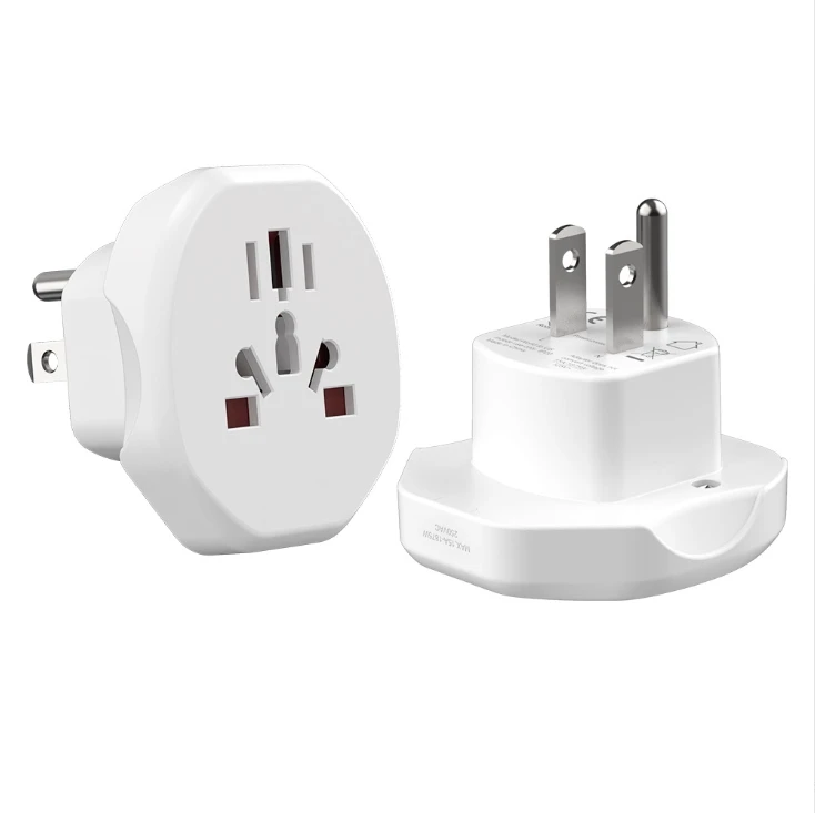 Cross-border supply Brazil, Switzerland, US and European standard converter ultra-thin one-to-three-two-pin plug adapter