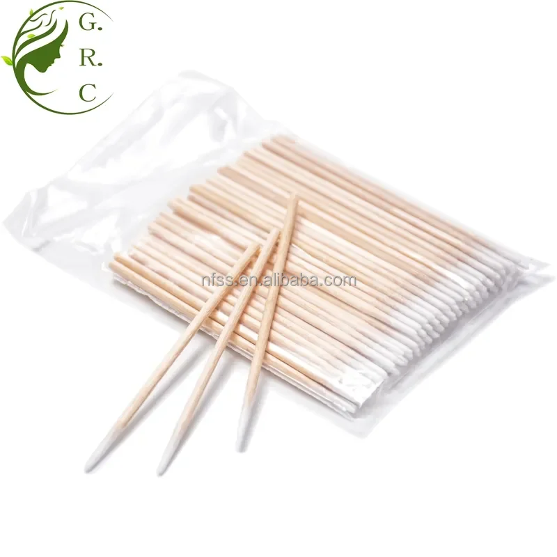 Disposable Premium Wooden Eyebrow Tattoo Microbrush Swabs Stick Ultra-Small Cotton Swab Lint Free Eyelash Extension Micro Brush