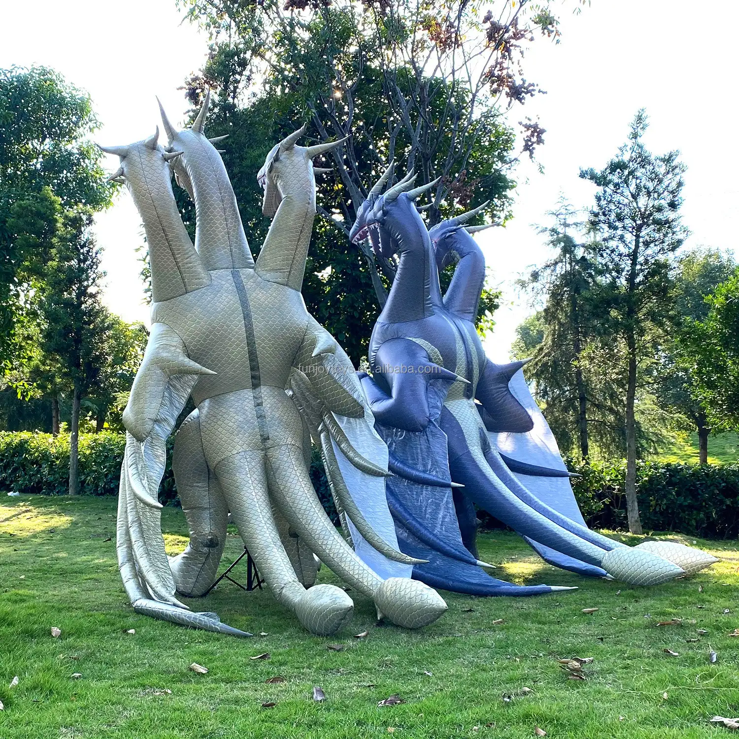 Three-headed dragon Inflatable Ghidorah costume monster Trex beast costume Halloween cosplay