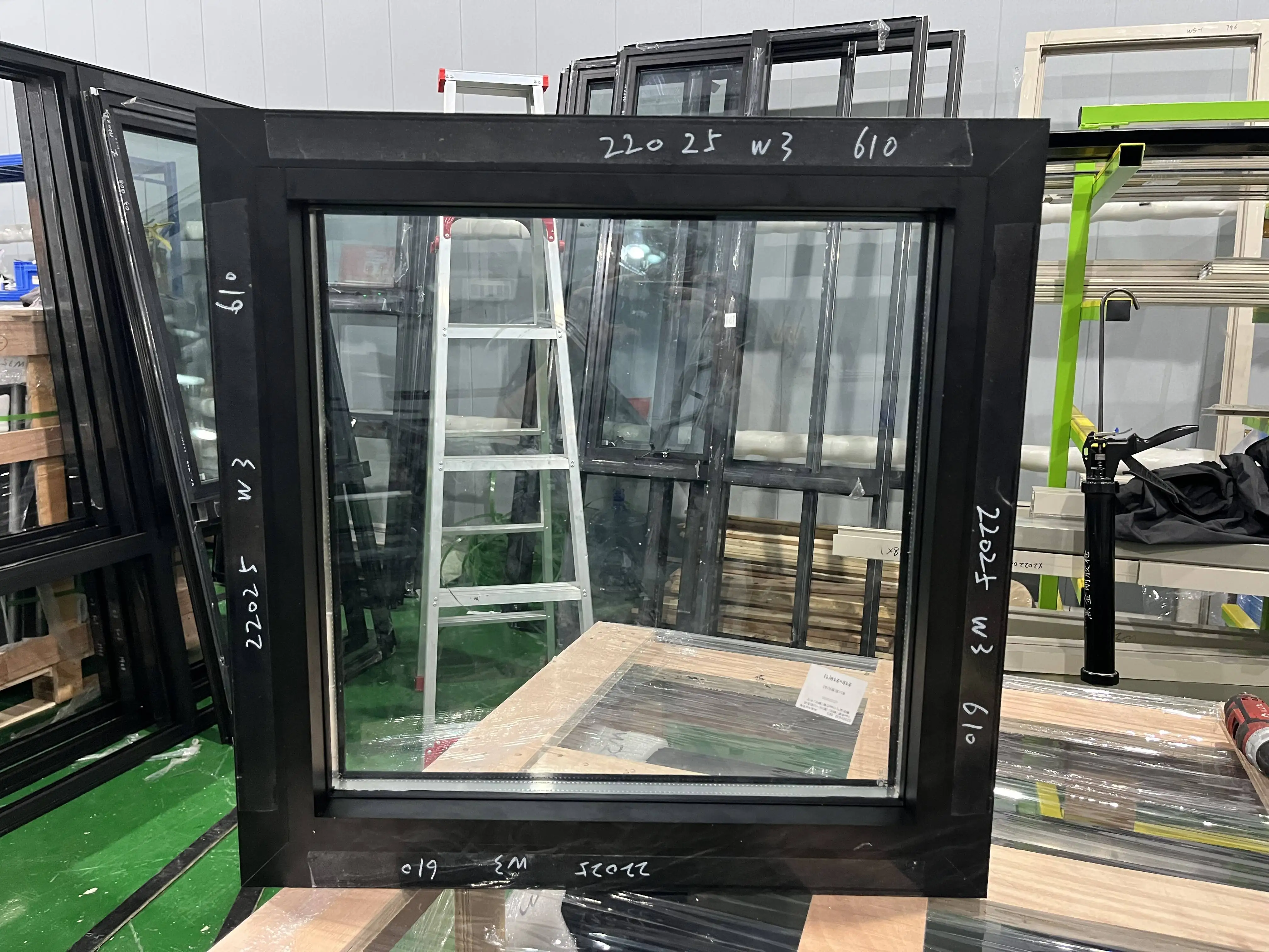 ZMR AS2047 Triple Glazed Windows Cheap Price Big Picture Black Window Panoramic Window Floor Stainless Steel Horizontal French