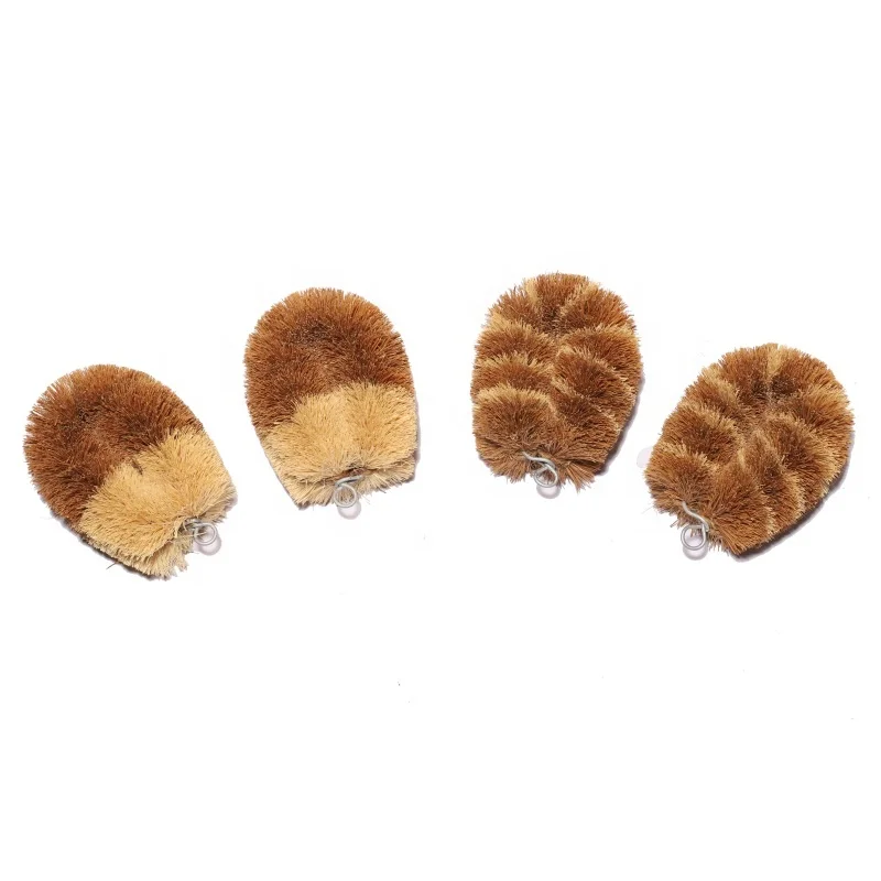 Environmentally friendly high quality sustainable coconut palm sisal kitchen cleaning ball multifunctional cleaning brush