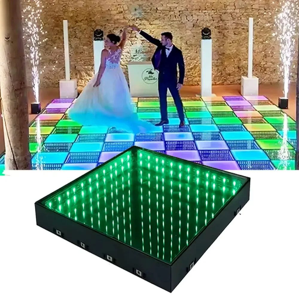 SP dance floor 50x50cm 3d infinity mirror led dance floor wedding white dance floor