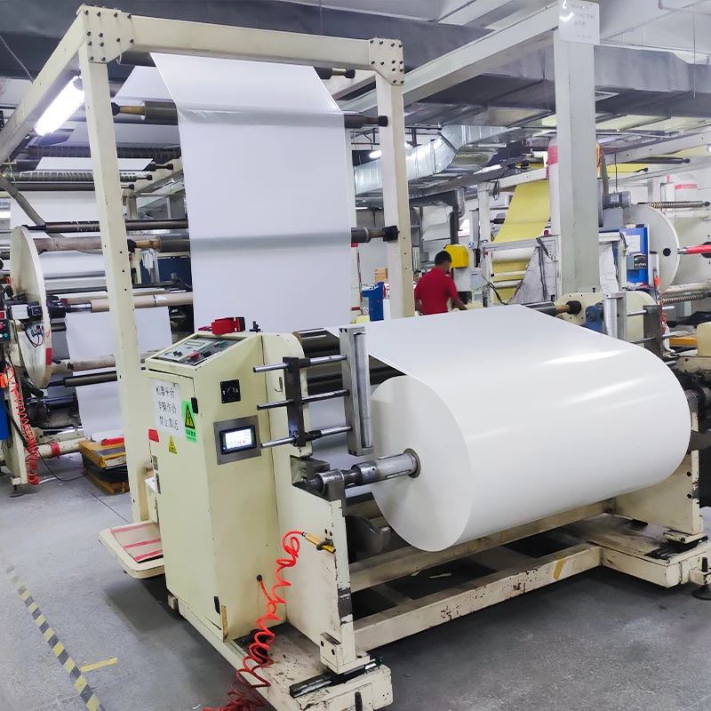 Factory direct self adhesive paper thermal top jumbo roll synthetic label jumbo roll