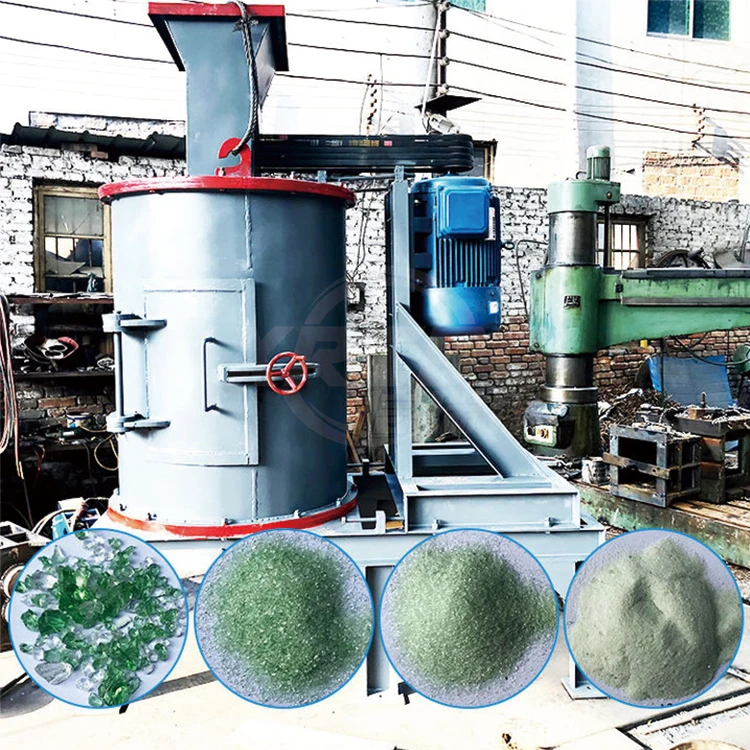 Factory Sale Waste Glass Bottle Shredder Crusher Recycling Machine