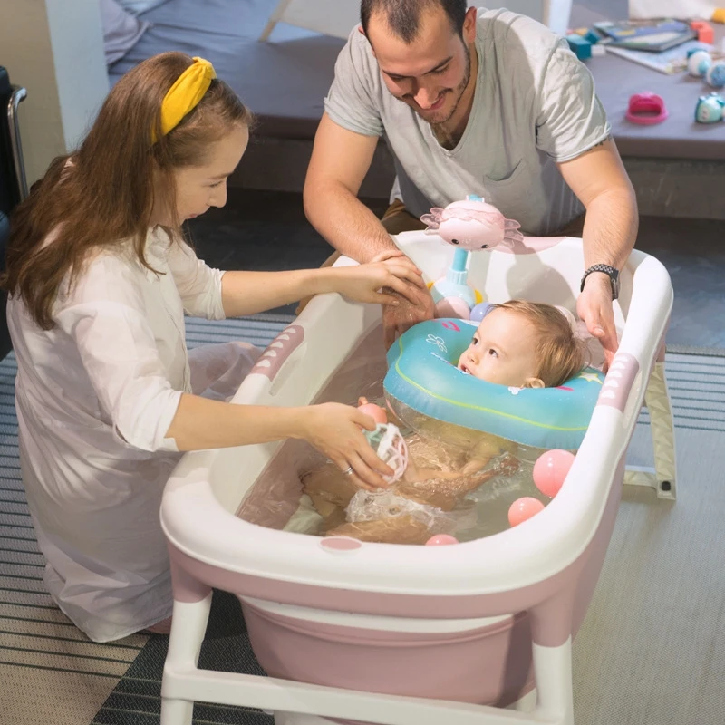 Adult Free Standing Bath Tub Bucket Folding Bath Tub For Adults Small Barrel Silica Gel Full-Body Thickening Tank House