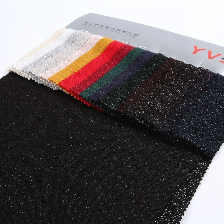 Высококачественная Женская одежда, трикотажная Полиэстеровая люрексная ткань для одежды