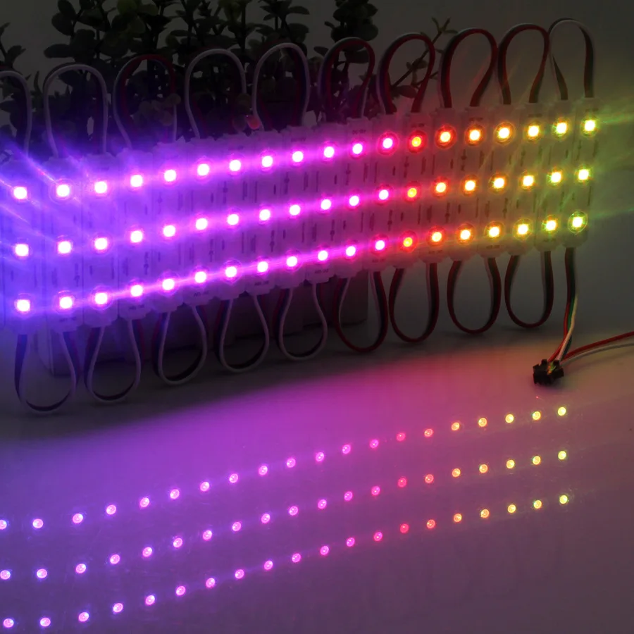 Addressable SMD 5050 12V 3Leds LED Module WS2811 1903 Pixels Programmable for Signage IP65 Injection Digital RGB Led Modules