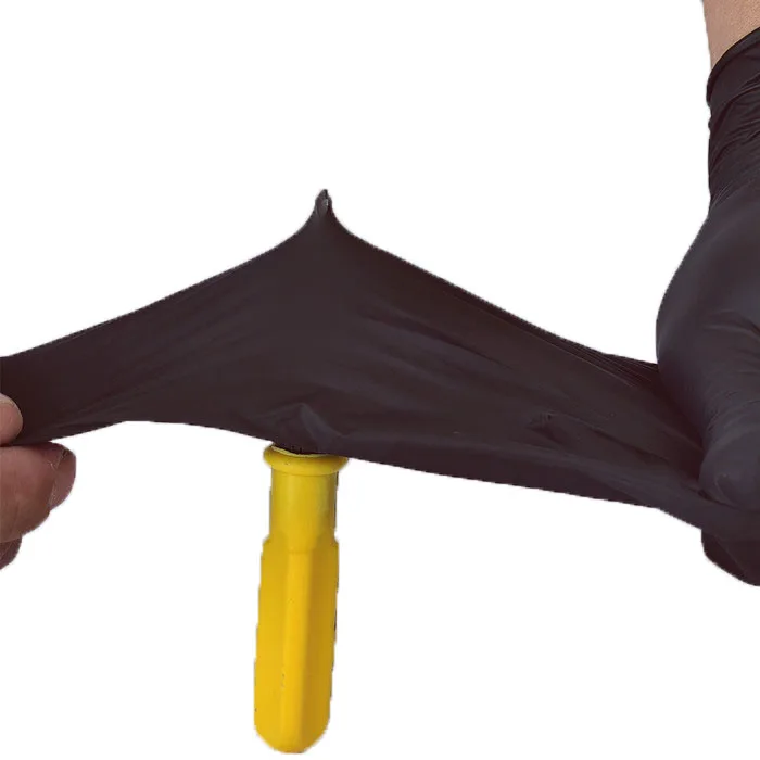 Diamond Nitrile Blend Gloves For  Garage L Black