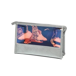 Shinetai Custom Logo Colorful Laser PVC PU or TPU Make Up Bag Zip Lock Glitter Cosmetic Bags