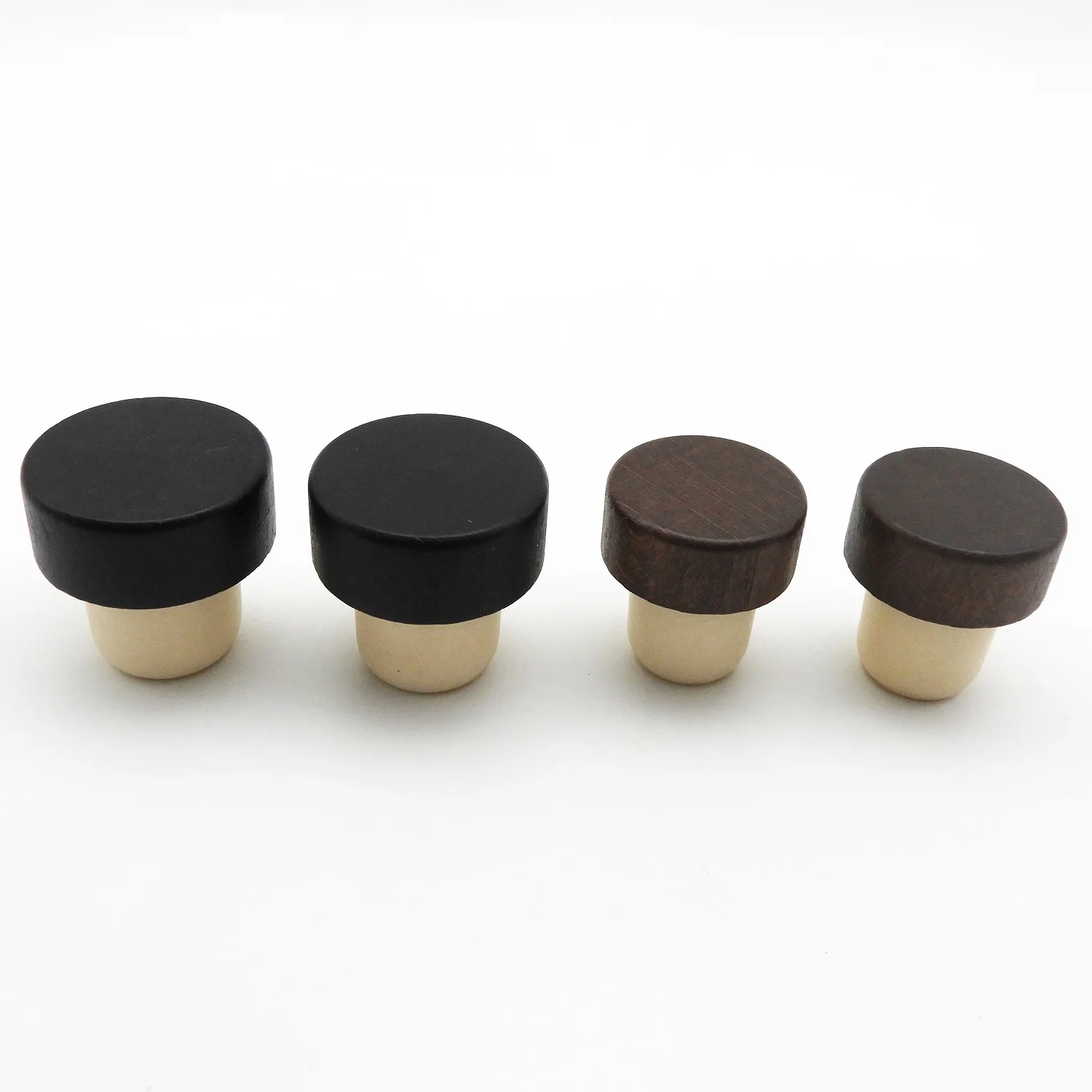 Customized 29.5*19.5 luxury wooden bottle stopper T shape gin whiskey spirits whisky bottle synthetic cork