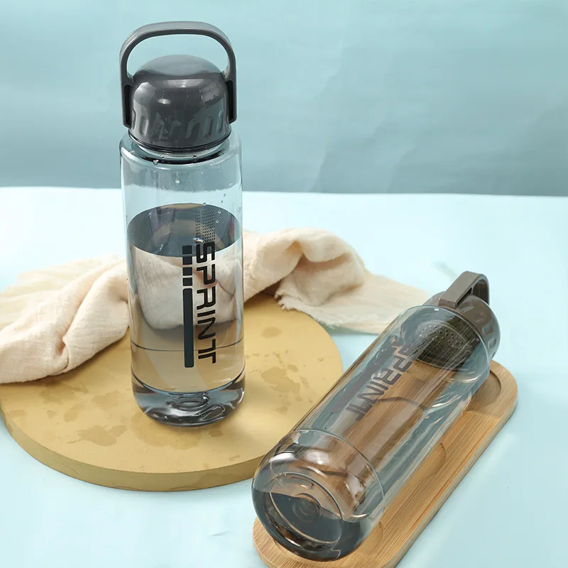 Plastic drinkware supply 1L large capacity BPA-free plastic sports fitness inspirational portable customizable water