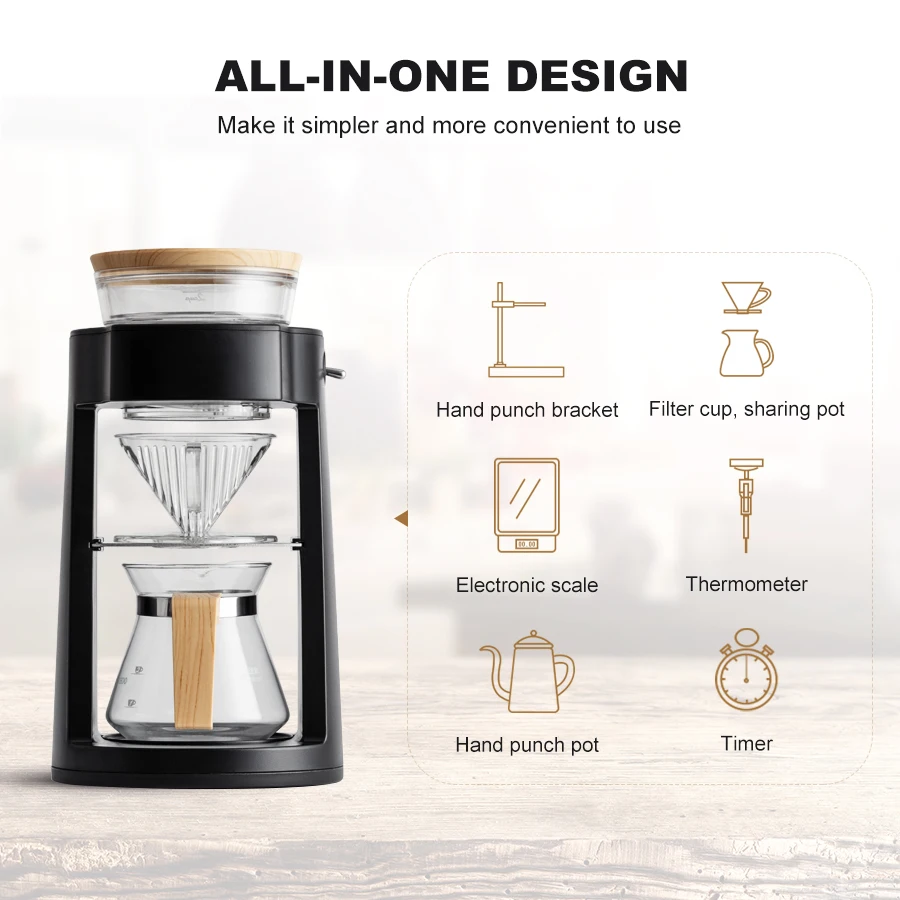 Easy Control Portable Coffee Machine CR8350AD Automatic Drip Coffee Maker Machine