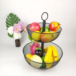 GOURMAID 2 tier mesh Fruit Basket  fruit bowl bread vegetable hoder knock down fruit basket