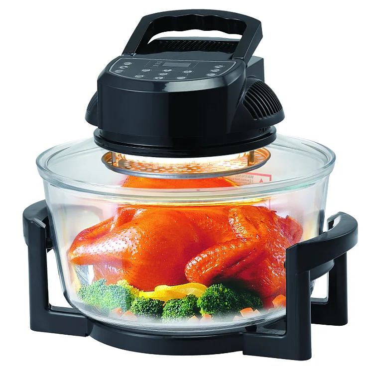 12 l capacity tempered glass bowl convection oven turbo halogen broiler  electric grills & electric griddles