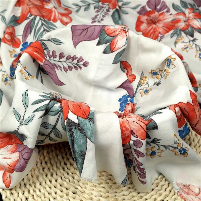 New product skirts fabric Woman Clothing 100%rayon 30*30/68*68 print plain