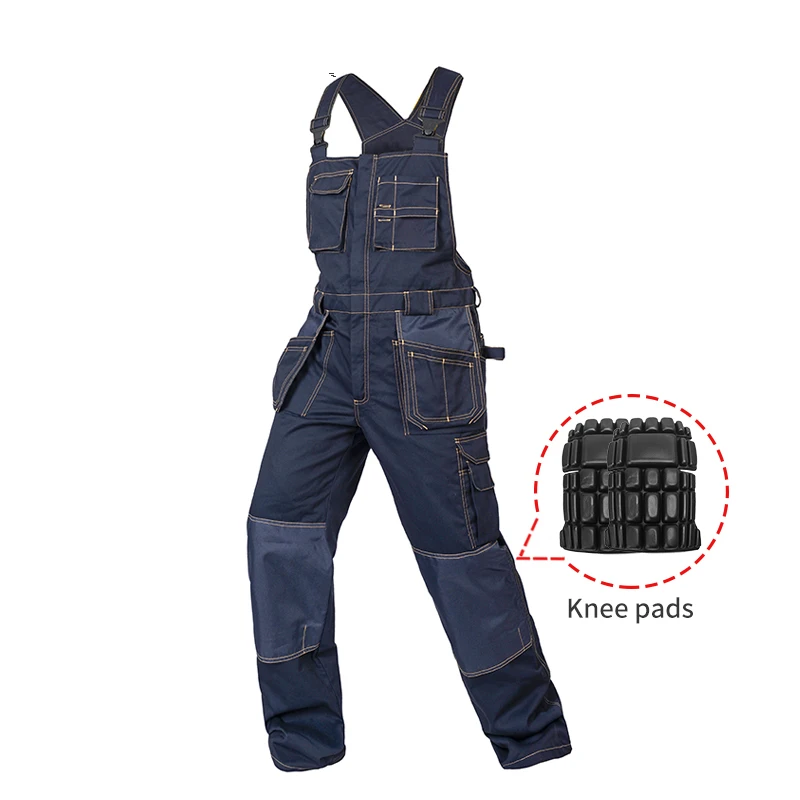 Women cotton denim bib jumpsuit dark pink work overalls