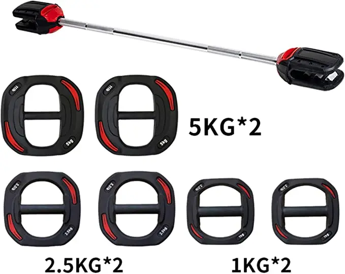 Fitness Equipment Weightlifting Body Exercise Pump Adjustable Integral Crocodile Mouth Barbell Set