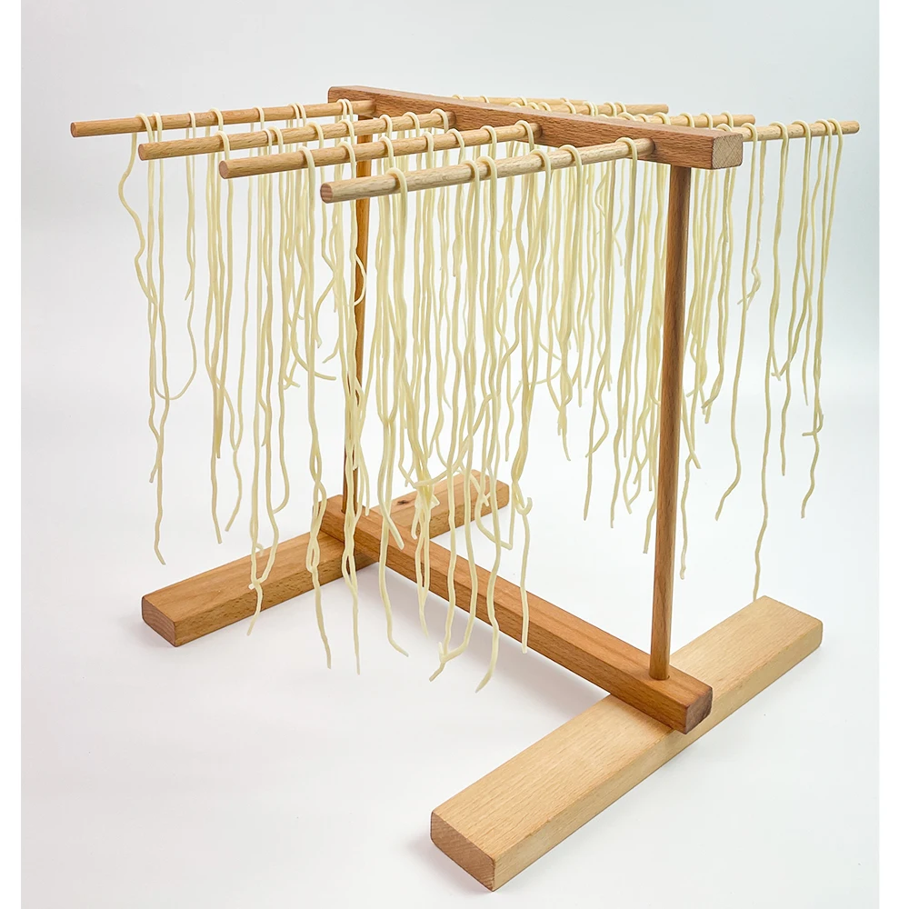 Сушилка для лапши из натурального бука, складная деревянная сушилка для макаронных изделий
