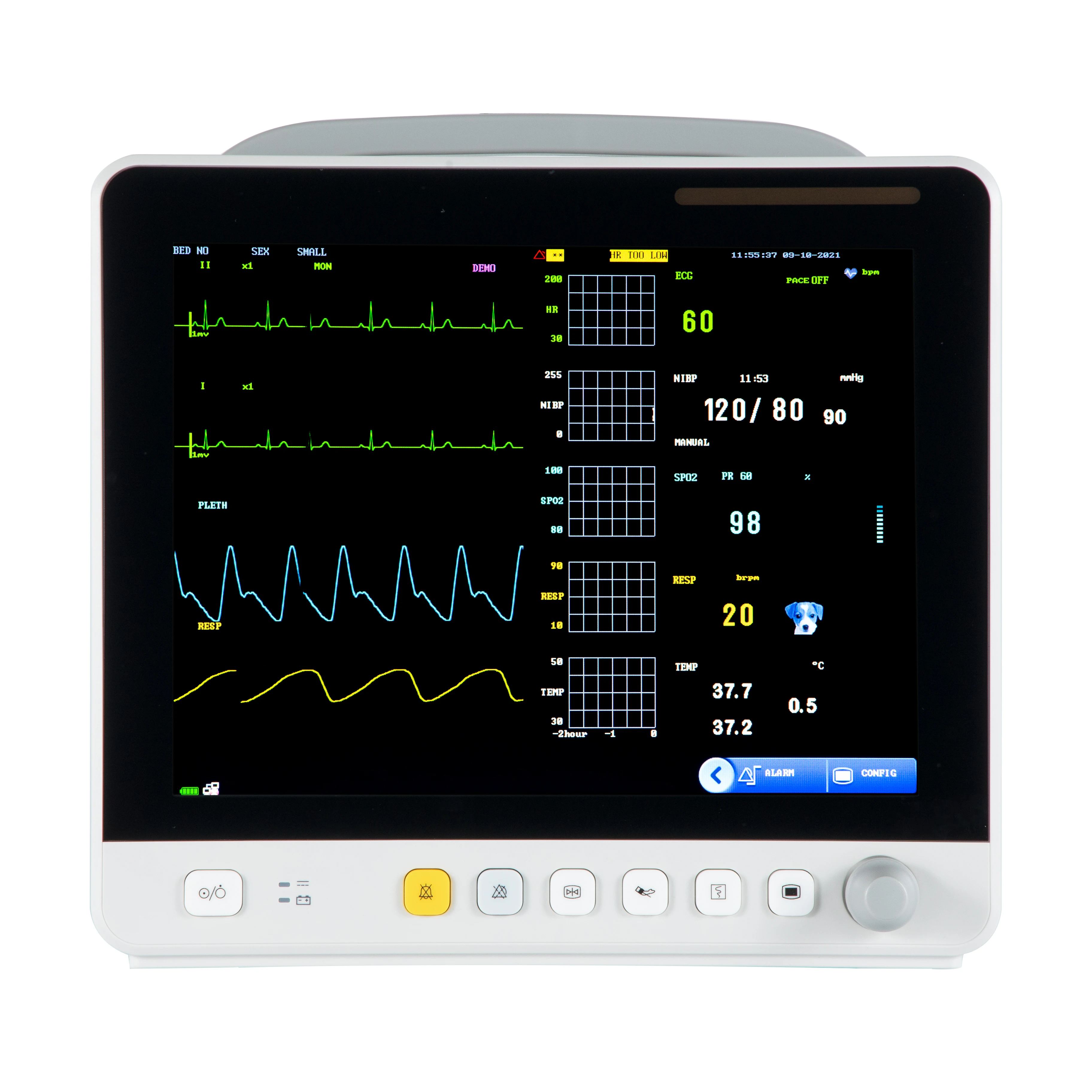 Hacemey pet portable laptop monitor price of multiparameter vital signs monitor vet veterinary