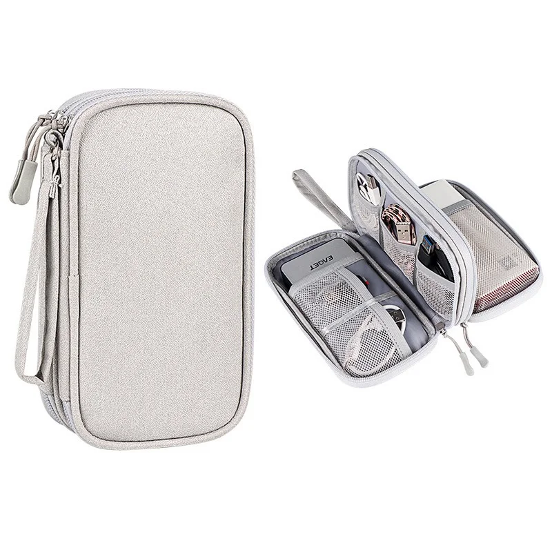Popular Small Travel Cord Organizer Custom logo Travel Cable Organizer Bag Pouch Electronic storage bag