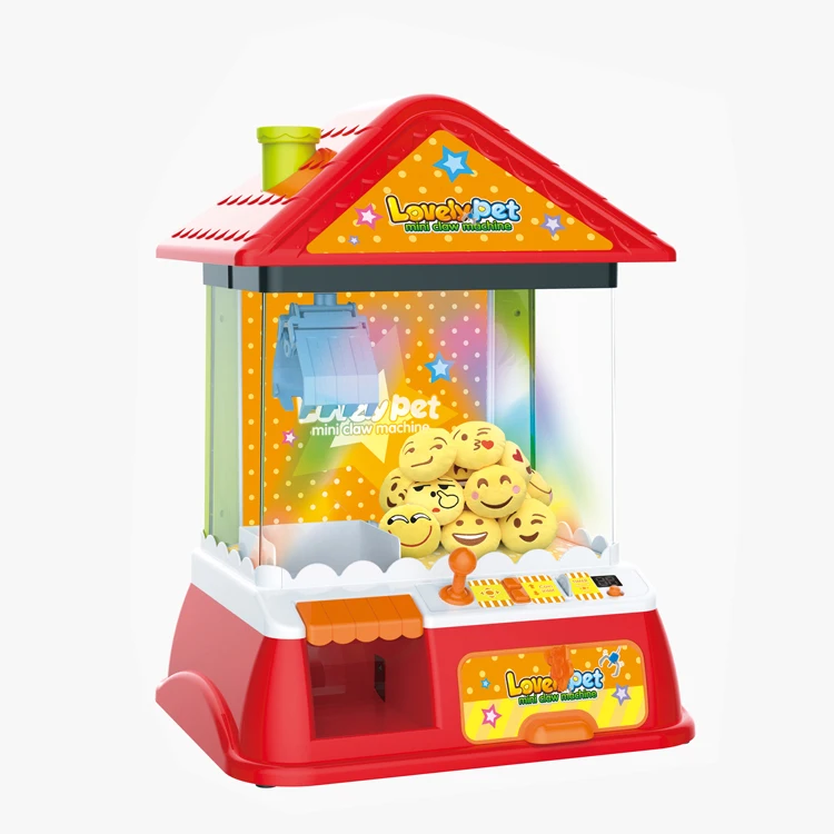 
Red House Candy Crane Claw Machine Doll Claw Veding machine toys with 6pcs doll 41.5*27.7*31.5cm 