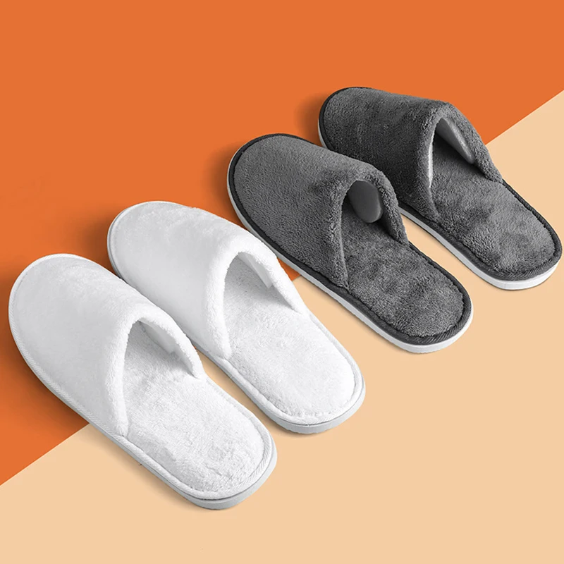 Men and women couple custom logo personalized washable disposable customer service star spa luxury hotel slippers