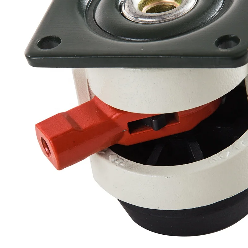 Top Plate 1100LB TD80 built-in ratcheting system leveling caster