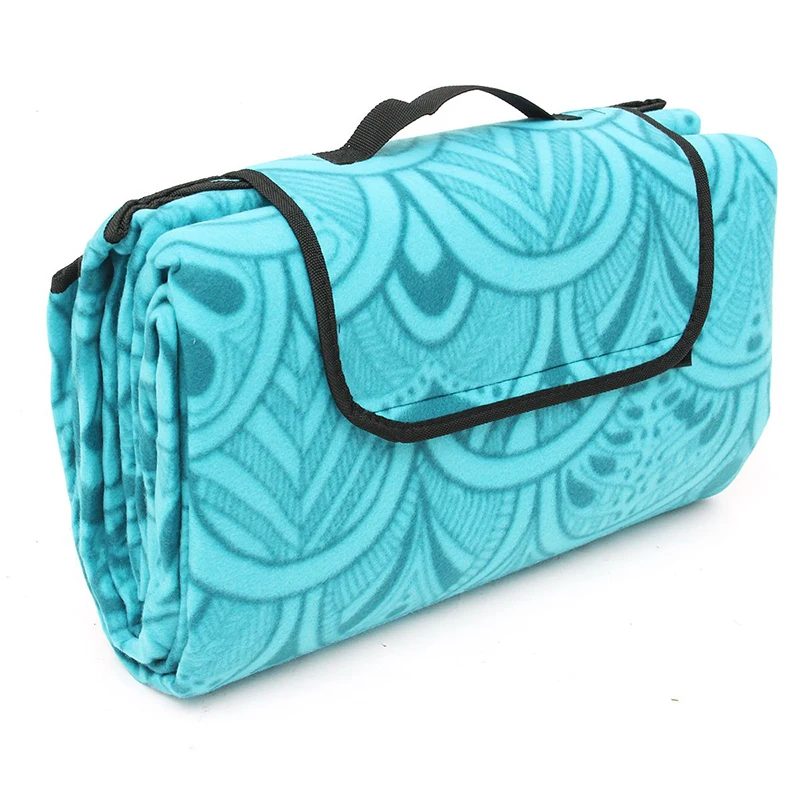 150X200CM 100% Polyester Fleece Outdoor Foldable Camping Waterproof Outdoor Blanket For Custom Picnic mats