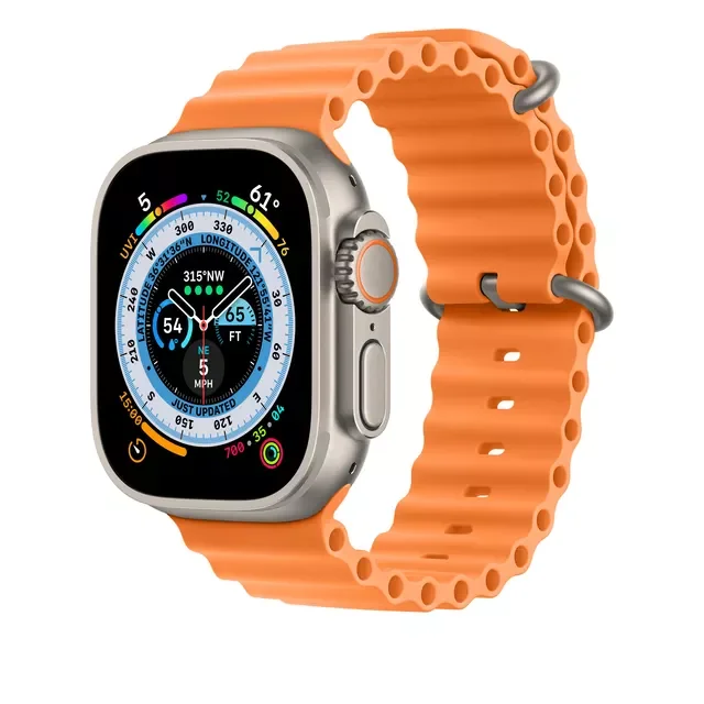 Ремешок силиконовый для Apple Watch Series 8 резиновый спортивный браслет Ultra Band