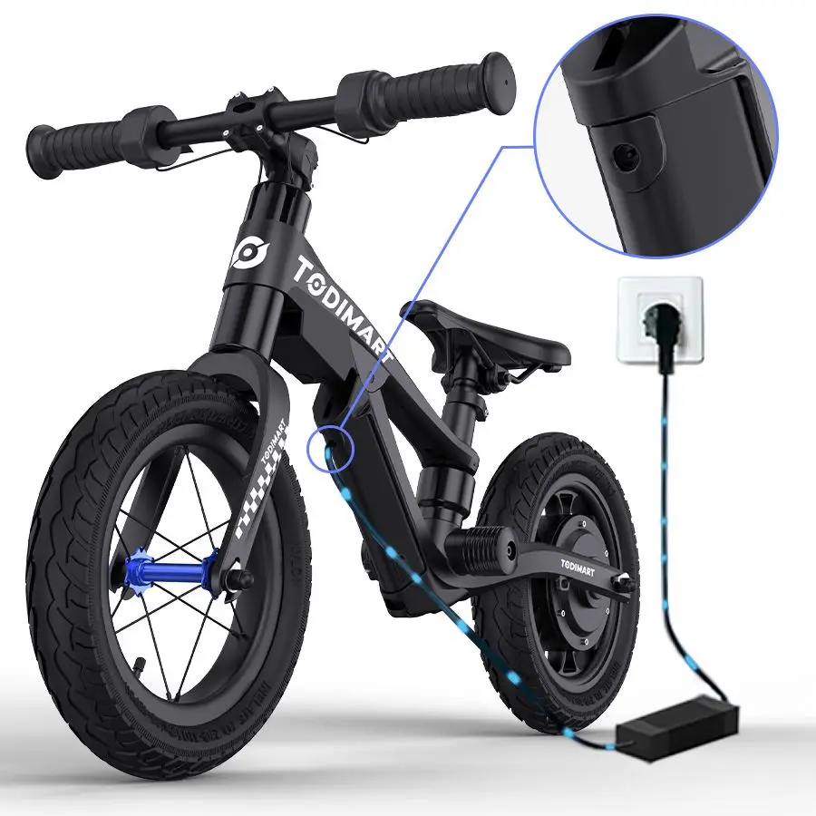 USA Warehouse Lithium Battery Powered Children Riding 12inch Electric Bicycle Toy Kids Balance Dirt Bike For Children