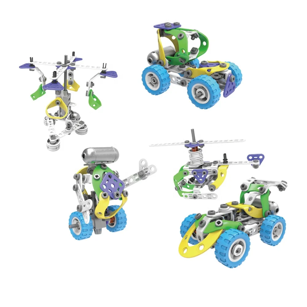 Newest hot sale stem toys 109pcs 5 in 1 educational construction engineering self-assembling building blocks toys set for kids