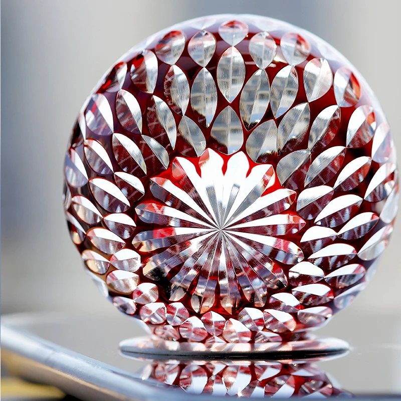 Japanese Edo Kiriko Style Egg-Shape Old Fashioned Glass Whiskey Cup Bohemian Design for Cold Brandy or Whiskey Drinking