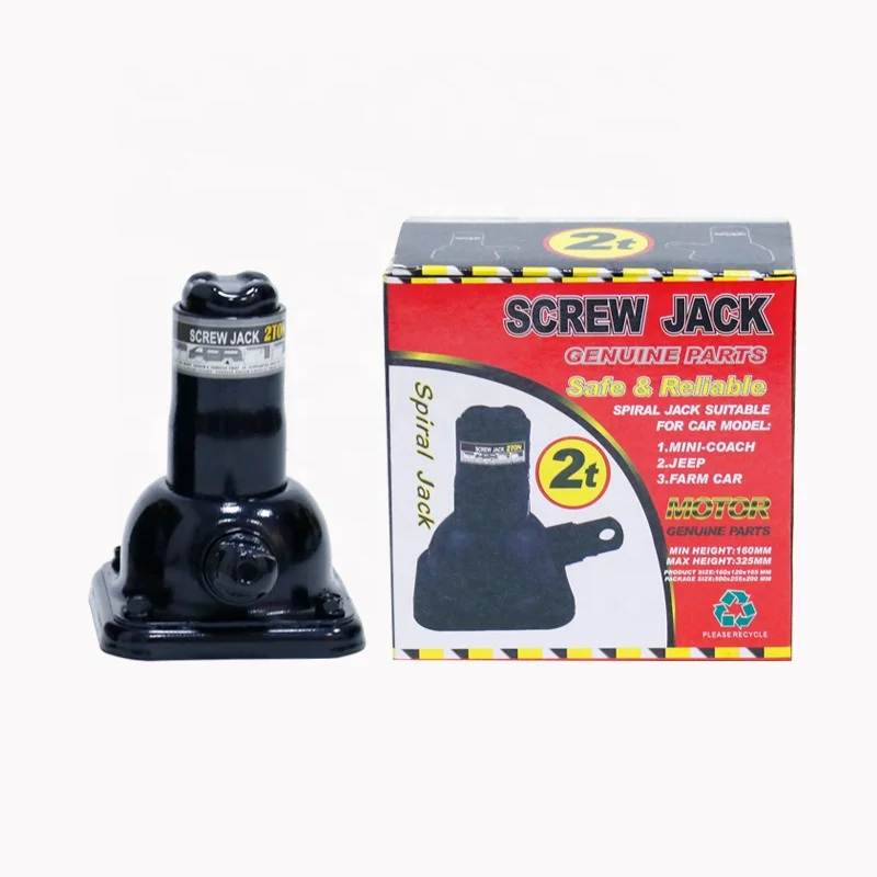Factory Price Mechanical Screw Jack Mechanical 2T Spiral Jack with Color Box